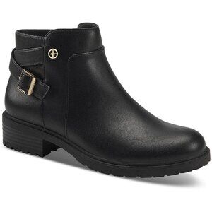 Giani Bernini Women's Brennin Faux Leather Ankle Boots Black 11 Medium (B,M)